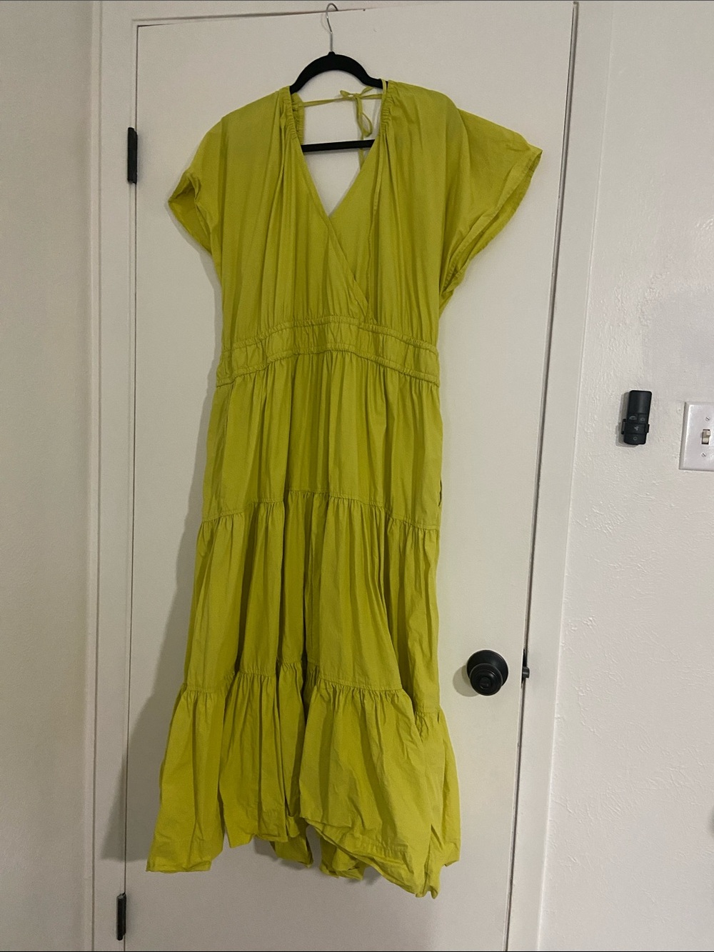 Lime Green Tiered Maxi Dress - Women's Summer Wrap Style